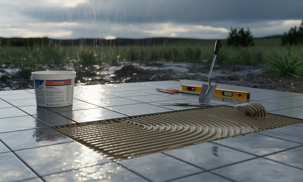 découvrez combien de temps il faut laisser sécher la colle à carrelage extérieur avant la pluie, ainsi que des conseils et précautions pour garantir une pose durable et résistante aux intempéries.